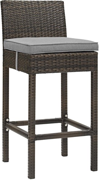 counter swivel bar stools with backs Modway Furniture Bar and Dining Brown Gray