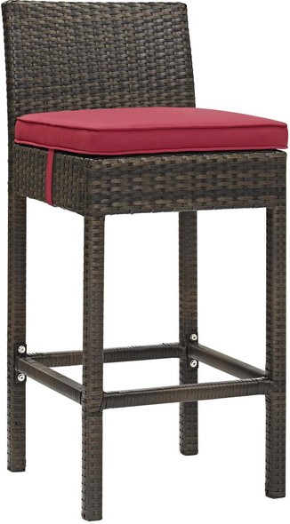 swivel bar stool chairs with backs Modway Furniture Bar and Dining Brown Red