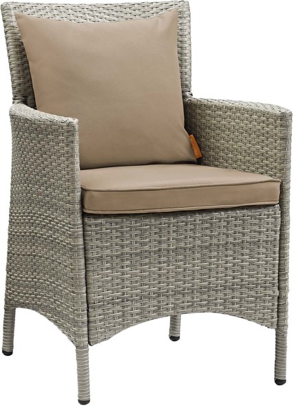  Modway Furniture Bar and Dining Dining Room Chairs Light Gray Mocha