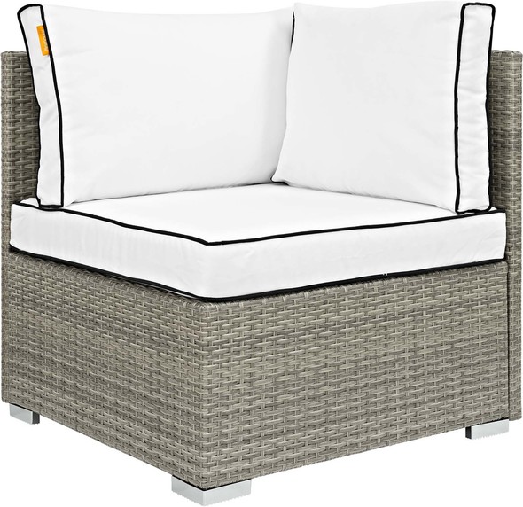 outdoor chairs lounge Modway Furniture Sofa Sectionals Light Gray White