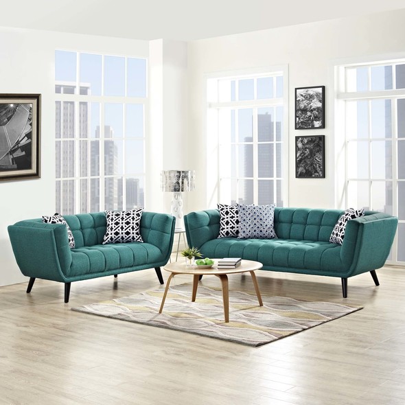  Modway Furniture Sofas and Armchairs Sofas and Loveseat Teal