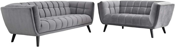 navy blue leather sectional with chaise Modway Furniture Sofas and Armchairs Gray