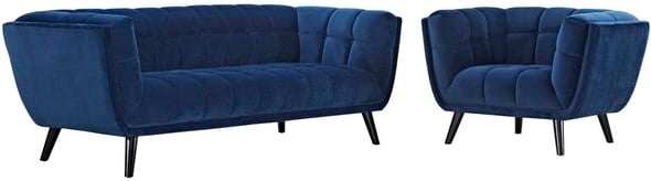 leather sectional right facing Modway Furniture Sofas and Armchairs Navy