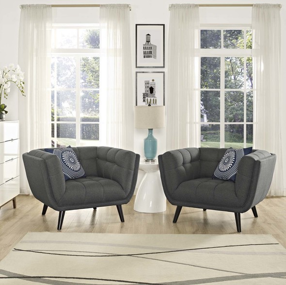 Modway Furniture Sofas and Armchairs Chairs Gray