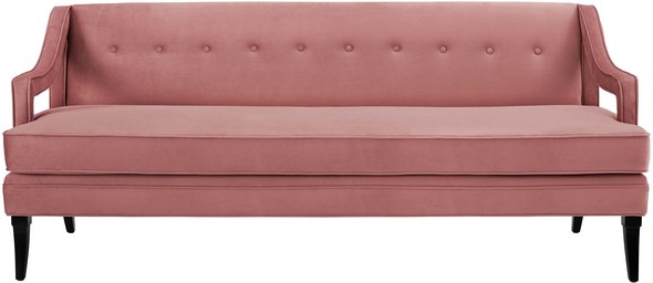 leather couch with chaise lounge Modway Furniture Sofas and Armchairs Dusty Rose