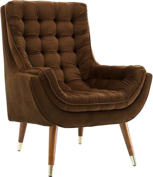 decorative armchair Modway Furniture Lounge Chairs and Chaises Chairs Brown