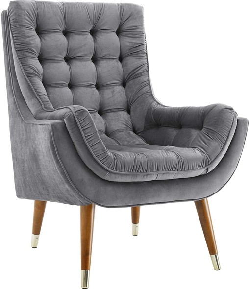 small slipper chair Modway Furniture Lounge Chairs and Chaises Chairs Gray