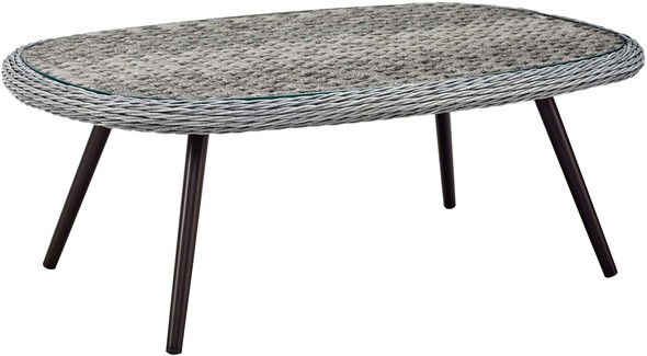 small brown coffee table Modway Furniture Bar and Dining Coffee Tables Gray