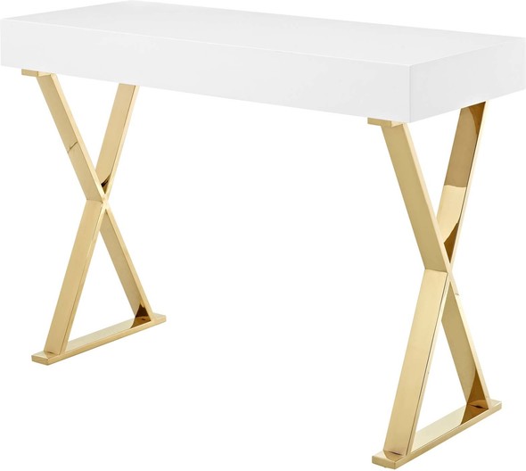Modway Furniture Decor Accent Tables White Gold