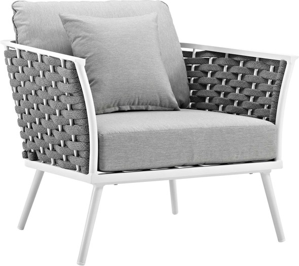 upholstered swivel accent chair Modway Furniture Bar and Dining White Gray