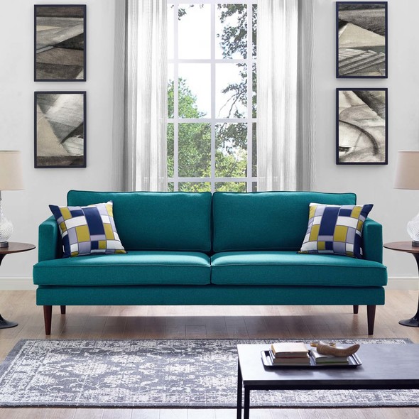 Modway Furniture Sofas and Armchairs Sofas and Loveseat Teal