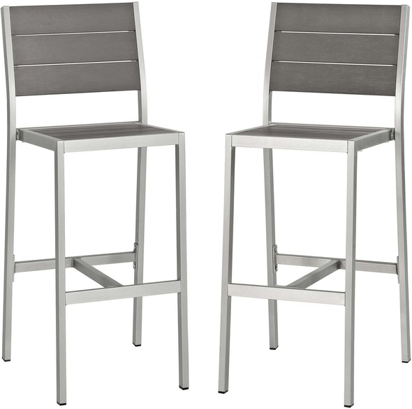 kitchen stools on sale Modway Furniture Bar and Dining Silver Gray