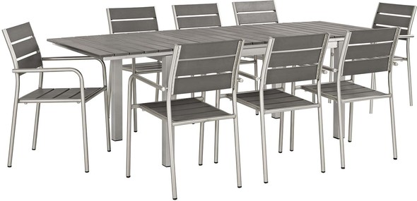 best material for dining chairs Modway Furniture Dining Sets Silver Gray