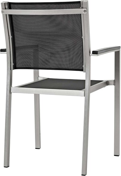 Modway Furniture Dining Sets Dining Room Chairs Silver Black