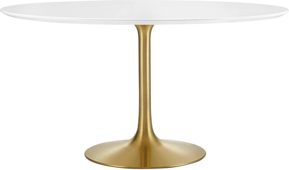 mid century modern dining table set for 4 Modway Furniture Bar and Dining Tables Gold White