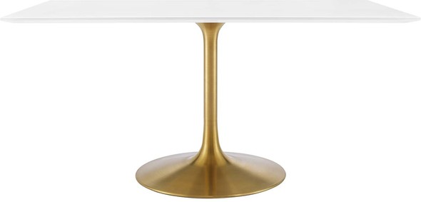 Modway Furniture Bar and Dining Tables Dining Room Tables Gold White