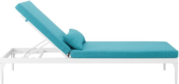 Modway Furniture Daybeds and Lounges Chairs White Turquoise