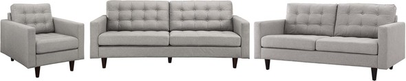 brown chaise sectional Modway Furniture Sofas and Armchairs Light Gray