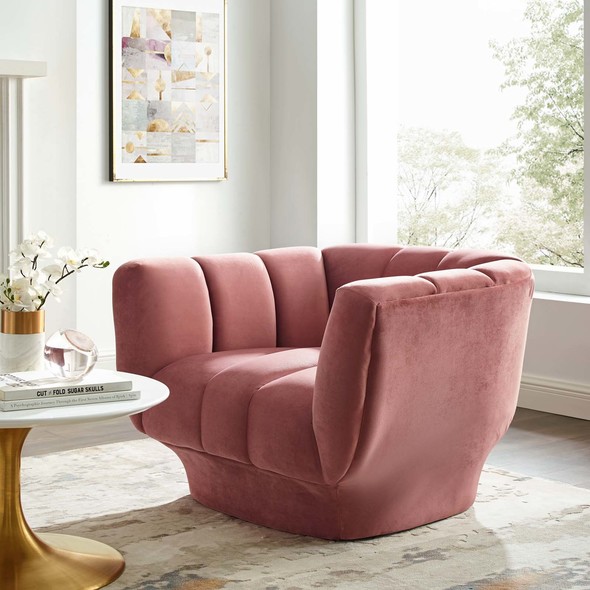 Modway Furniture Sofas and Armchairs Chairs Dusty Rose