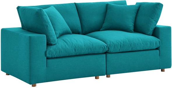 large sectional couch leather Modway Furniture Sofas and Armchairs Teal