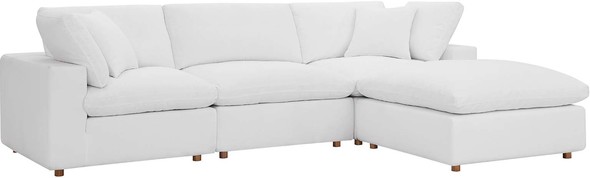pink velvet sectional couch Modway Furniture Sofas and Armchairs Pure White