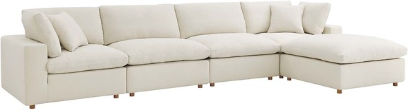 green leather sectional couch Modway Furniture Sofas and Armchairs Light Beige