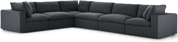 brown couch sectional Modway Furniture Sofas and Armchairs Gray