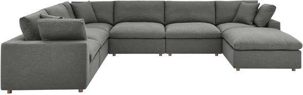 velvet sleeper sofa sectional Modway Furniture Sofas and Armchairs Gray