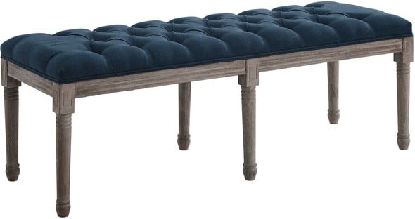 storage ottoman wood Modway Furniture Benches and Stools Navy