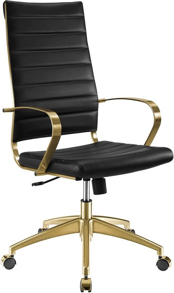 black office chairs with wheels Modway Furniture Office Chairs Office Chairs Gold Black