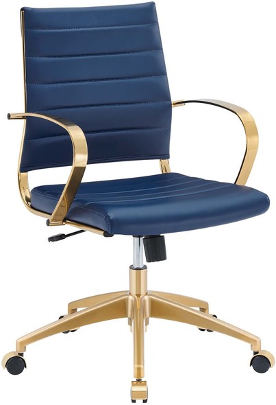 black upholstered desk chair Modway Furniture Office Chairs Office Chairs Gold Navy