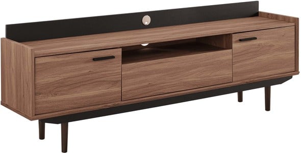 60 inch tv cabinet Modway Furniture Tables TV Stands-Entertainment Centers Walnut Black