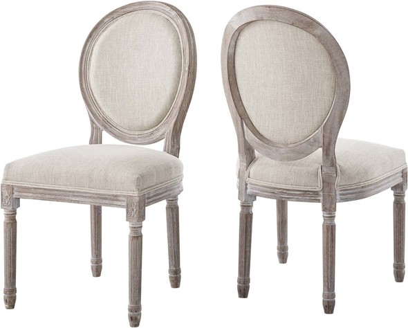 kitchen table chairs set of 2 Modway Furniture Dining Chairs Beige