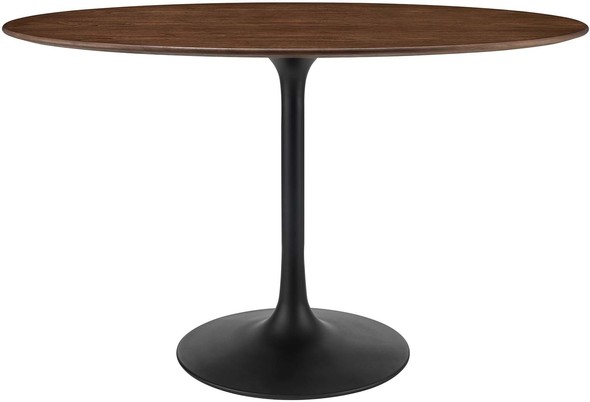 walnut round dining table for 4 Modway Furniture Bar and Dining Tables Black Walnut
