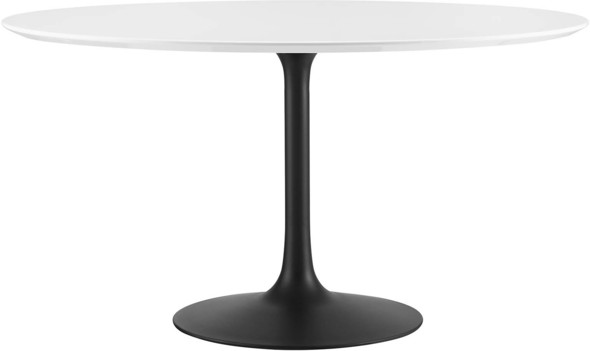 white dining table with wood top Modway Furniture Bar and Dining Tables Black White