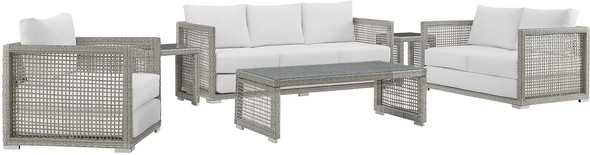patio furniture beige Modway Furniture Sofa Sectionals Gray White