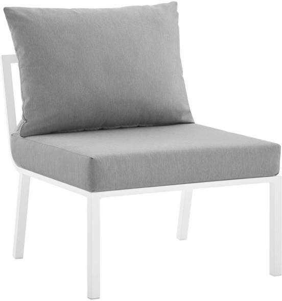 red orange accent chair Modway Furniture Bar and Dining White Gray