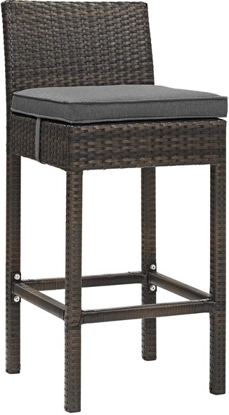  Modway Furniture Bar and Dining Bar Chairs and Stools Brown Charcoal