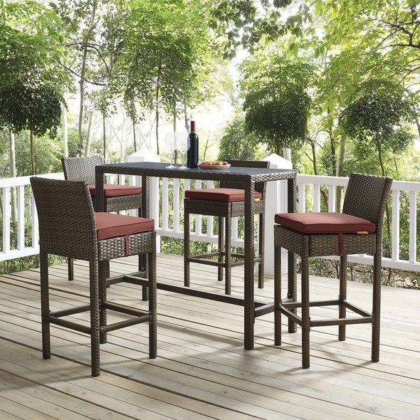 Modway Furniture Bar and Dining Bar Chairs and Stools Brown Currant