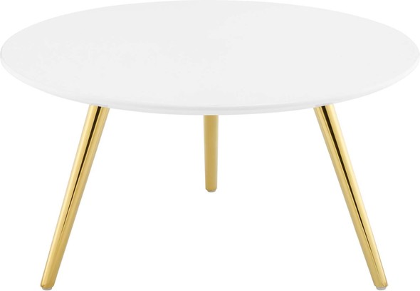 white tables for living room Modway Furniture Tables Gold White
