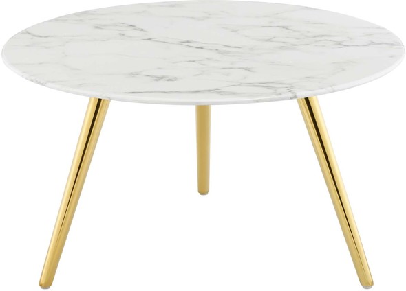 modern side table with storage Modway Furniture Tables Gold White