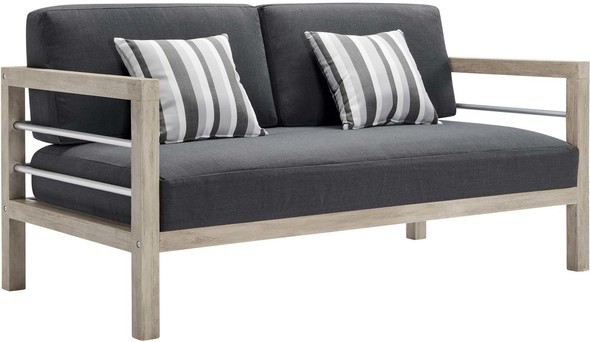 soft l couch Modway Furniture Daybeds and Lounges Light Gray