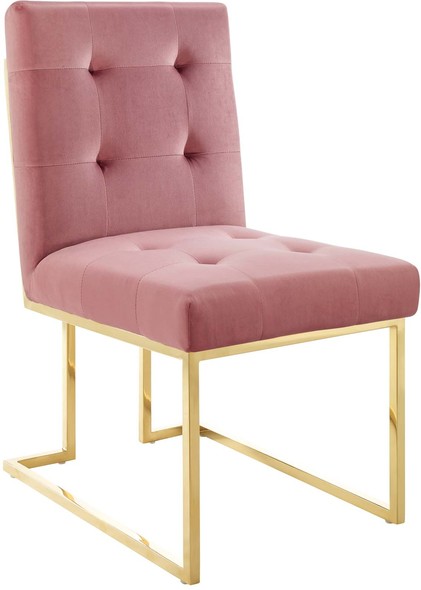 mid century modern dining room furniture Modway Furniture Dining Chairs Gold Dusty Rose