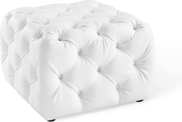 square ottoman for sale Modway Furniture Sofas and Armchairs White