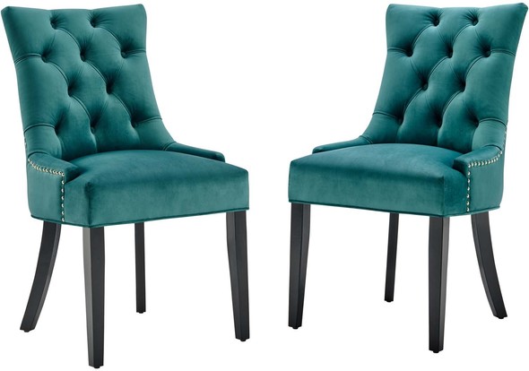 dining table and six chairs Modway Furniture Dining Chairs Teal