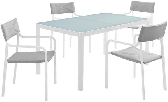 aluminium patio furniture sets Modway Furniture Sofa Sectionals White Gray