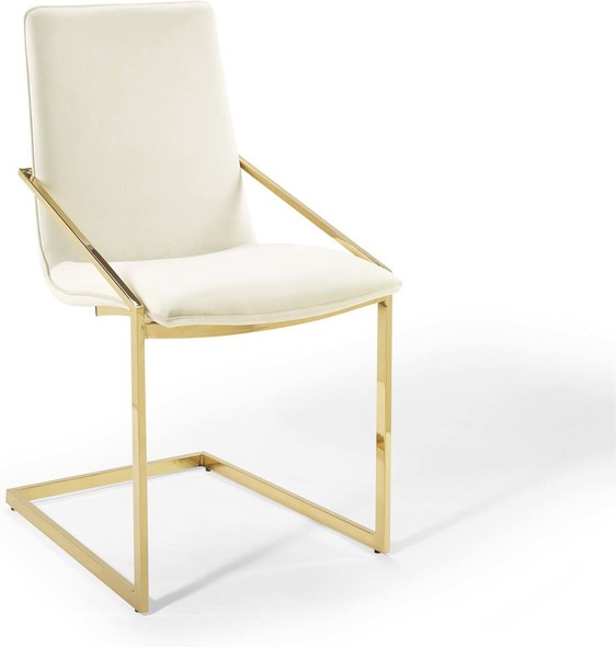 mid century modern chair set Modway Furniture Dining Chairs Gold Ivory