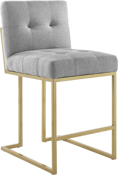 high back bar stool covers Modway Furniture Bar and Counter Stools Gold Light Gray