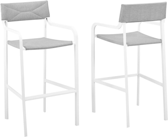 counter height bar stools and chairs Modway Furniture Bar and Dining White Gray