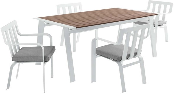 chairs for dining table ikea Modway Furniture Dining Sets White Gray
